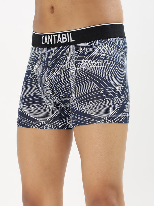 Men's Mix Printed Cotton Elastane Stretch Ultrasoft Fabric Pack of 3 Trunk