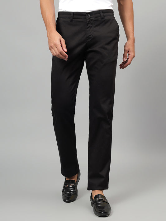 Casual Trouser for Men | Breathable & Soft with Color Fastness Regular Fit Cotton Blend Fabric Solid Pattern Button Closure