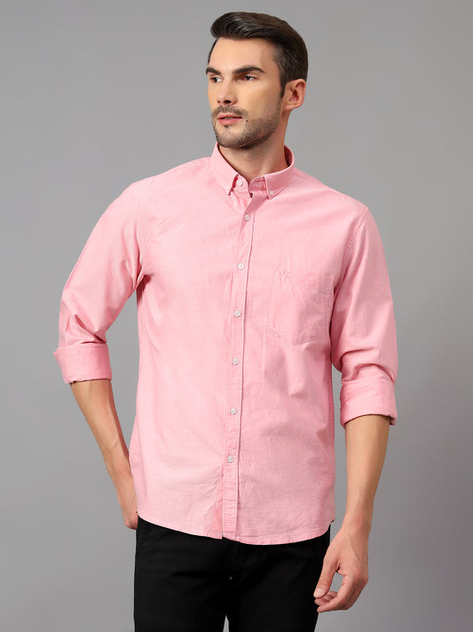 Casual Shirt for Men | Breathable & Soft with Color Fastness Regular Fit Spread Collar Neck Cotton Fabric Solid Pattern