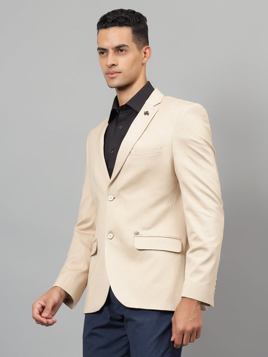 Blazer for Men | Premium Casual Blazer Slim Fit Notched Collar Terry Rayon Fabric Self Design Pattern