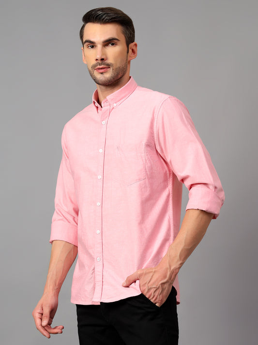 Casual Shirt for Men | Breathable & Soft with Color Fastness Regular Fit Spread Collar Neck Cotton Fabric Solid Pattern