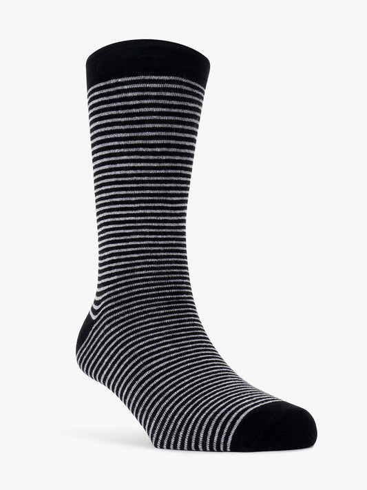 Men's Pack Of 5 Grey Crew Length Stripes Casual Socks