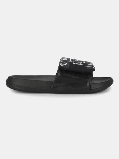 Men's Black Colourblock Sliders