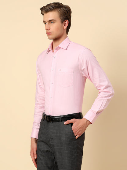Shirt for Men | Breathable & Soft with Color Fastness Regular Fit Spread Collar Pure Cotton Fabric Self Design Pattern