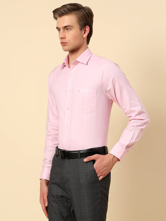 Shirt for Men | Breathable & Soft with Color Fastness Regular Fit Spread Collar Pure Cotton Fabric Self Design Pattern