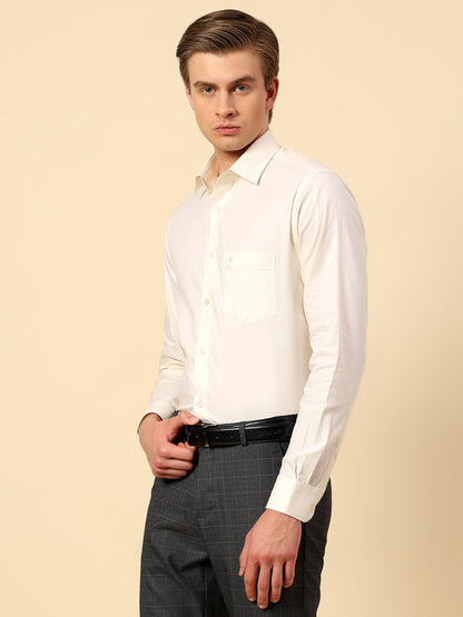 Shirt for Men | Breathable & Soft with Color Fastness Regular Fit Spread Collar Pure Cotton Fabric Self Design Pattern