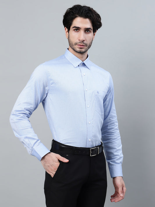 Formal Shirt for Men l Breathable & Soft with Color Fastness Regular Fit Spread Collar Neck Giza Cotton Fabric Solid Pattern