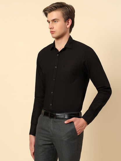 Shirt for Men | Breathable & Soft with Color Fastness Slim Fit Spread Collar Pure Cotton Fabric Solid Pattern