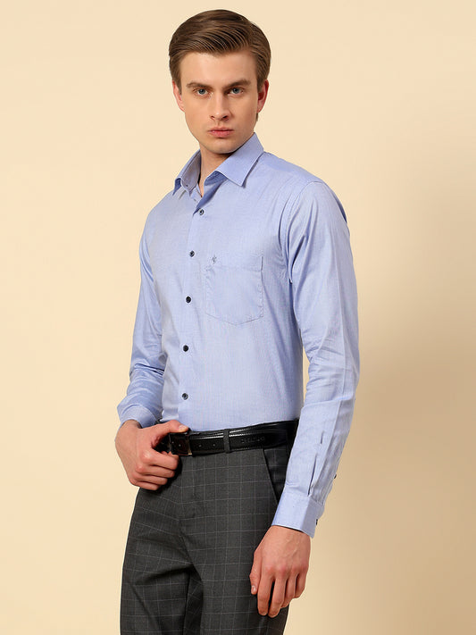 Shirt for Men | Breathable & Soft with Color Fastness Regular Fit Spread Collar Pure Cotton Fabric Self Design Pattern