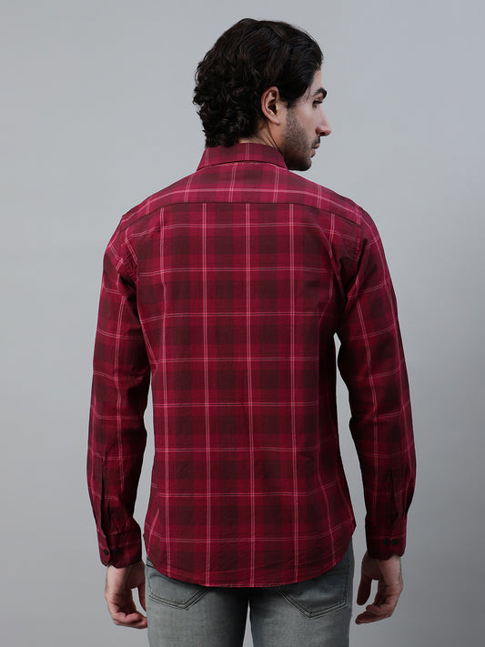 Casual Shirt for Men | Breathable & Soft with Color Fastness Regular Fit Spread Collar Neck Cotton Fabric Checkered Pattern