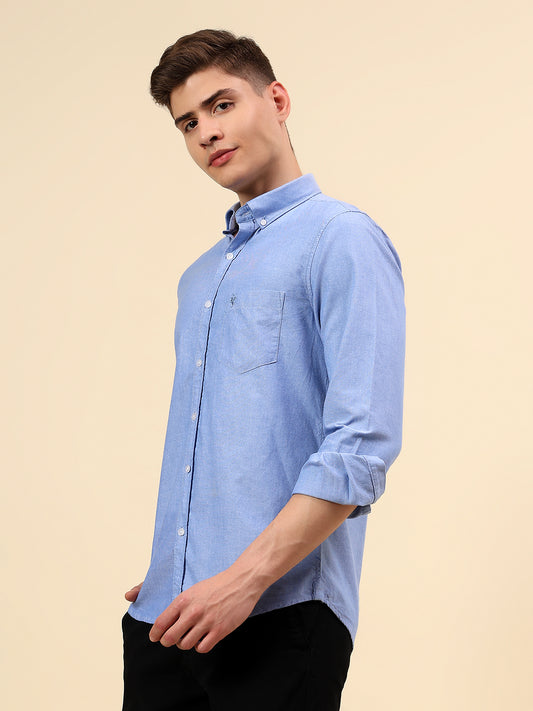 Shirt for Men | Breathable & Soft with Color Fastness Slim Fit Spread Collar Pure Cotton Fabric Solid Pattern