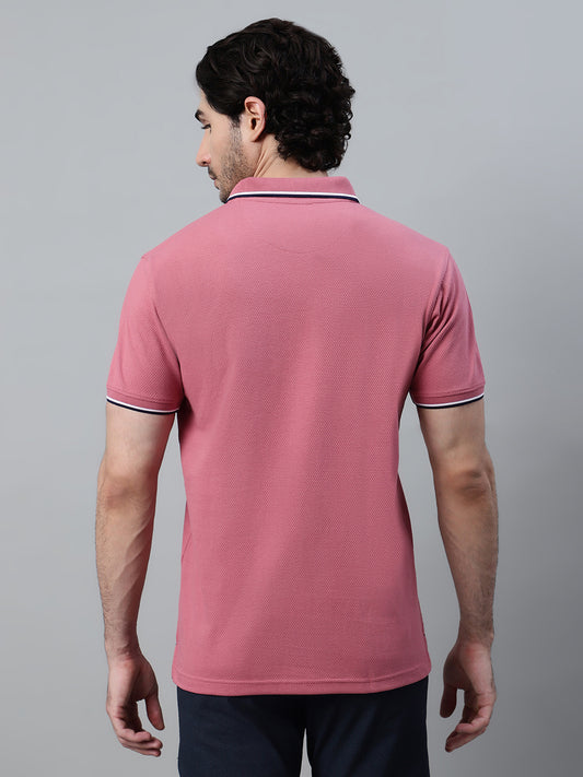 T-Shirt for Men | Breathable & Soft with Color Fastness Regular Fit Polo Neck Poly Cotton Fabric Solid Pattern