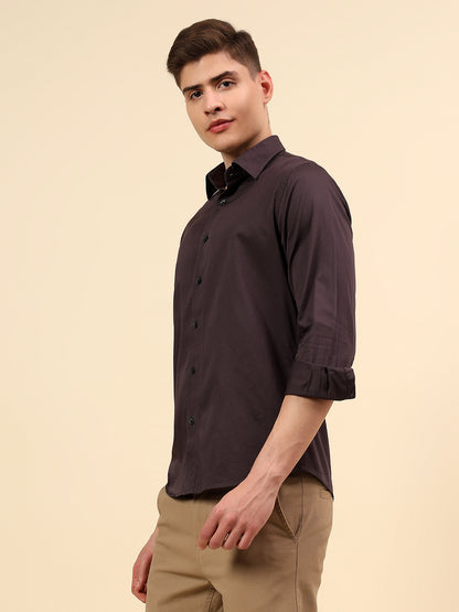 Shirt for Men | Breathable & Soft with Color Fastness Regular Fit Spread Collar Pure Cotton Fabric Solid Pattern