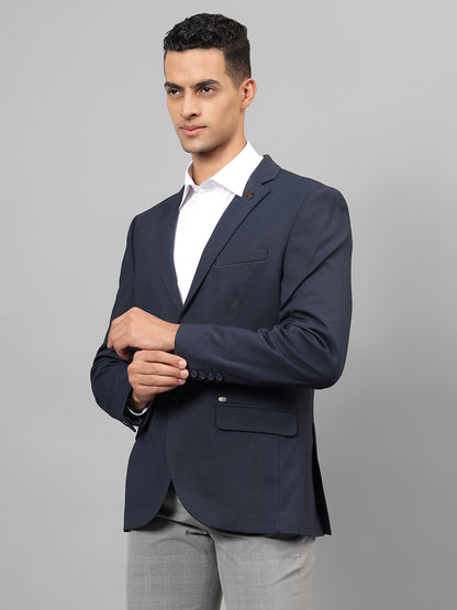 Blazer for Men | Premium Casual Blazer Slim Fit Notched Collar Terry Rayon Fabric Self Design Pattern