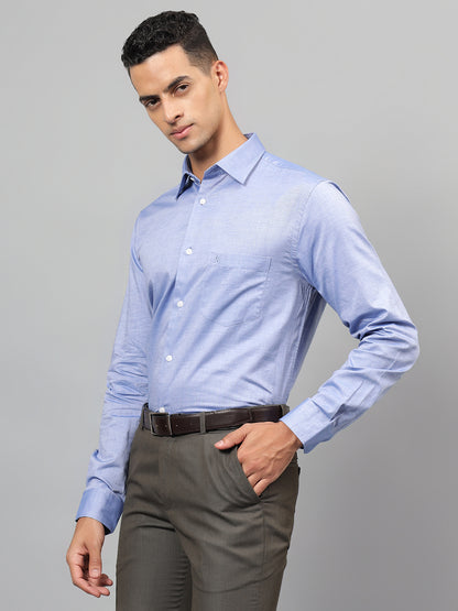 Formal Shirt for Men l Breathable & Soft with Color Fastness Regular Fit Spread Collar Neck Giza Cotton Fabric Solid Pattern