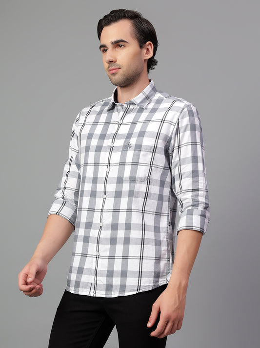 Casual Shirt for Men | Breathable & Soft with Color Fastness Regular Fit Spread Collar Neck Cotton Fabric Checkered Pattern