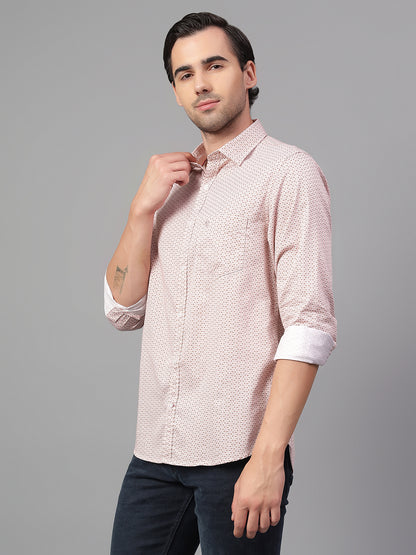 Casual Shirt for Men | Breathable & Soft with Color Fastness Regular Fit Spread Collar Neck Cotton Fabric Printed Pattern