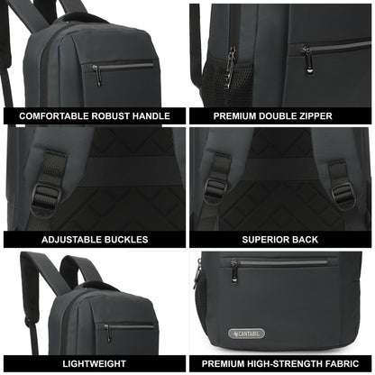 12 Litre Laptop Backpack Upto 18 inchs Laptop for School, Office, College & Travel Bag for Men and Women (Navy) | 3 Compartments, Side Pocket, Padded Shoulder Strap, Smooth-Glide Zippers