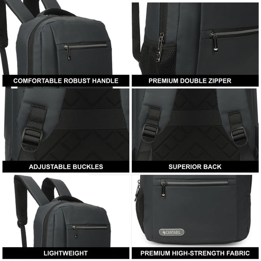 12 Litre Laptop Backpack Upto 18 inchs Laptop for School, Office, College & Travel Bag for Men and Women (Navy) | 3 Compartments, Side Pocket, Padded Shoulder Strap, Smooth-Glide Zippers