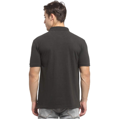 Men's Olive Regular Fit Solid Half Sleeve Casual T-Shirt
