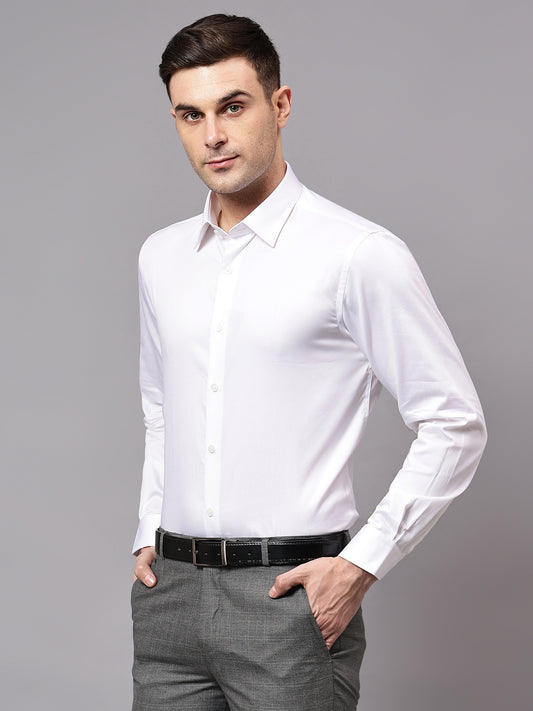 Formal Shirt for Men l Breathable & Soft with Color Fastness Regular Fit Spread Collar Neck Cotton Fabric Solid Pattern