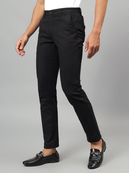 Casual Trouser for Men | Breathable & Soft with Color Fastness Regular Fit Cotton Blend Fabric Solid Pattern Button Closure