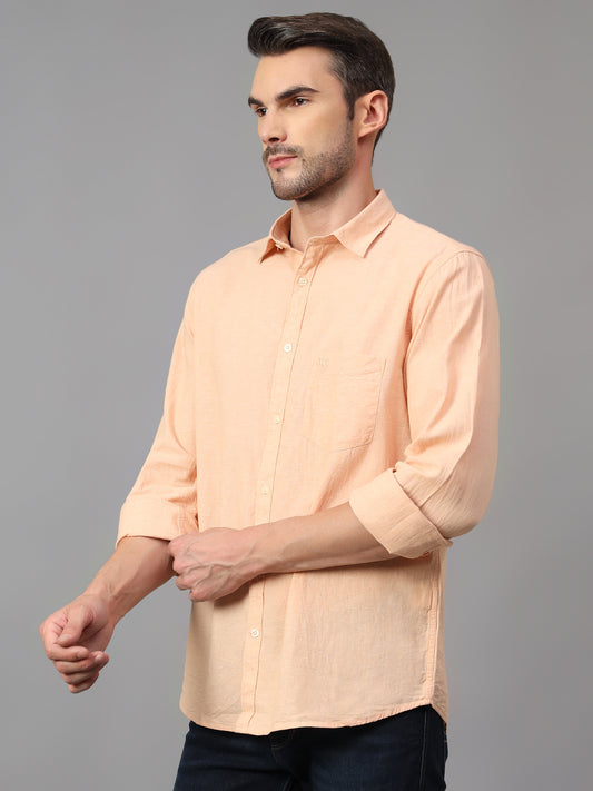 Casual Shirt for Men | Breathable & Soft with Color Fastness Regular Fit Spread Collar Neck Cotton Fabric Solid Pattern