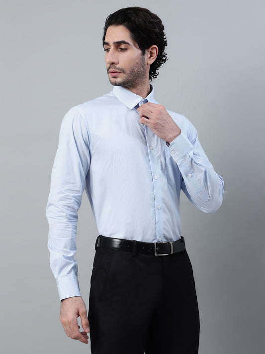 Formal Shirt for Men l Breathable & Soft with Color Fastness Regular Fit Spread Collar Neck Cotton Fabric Striped Pattern