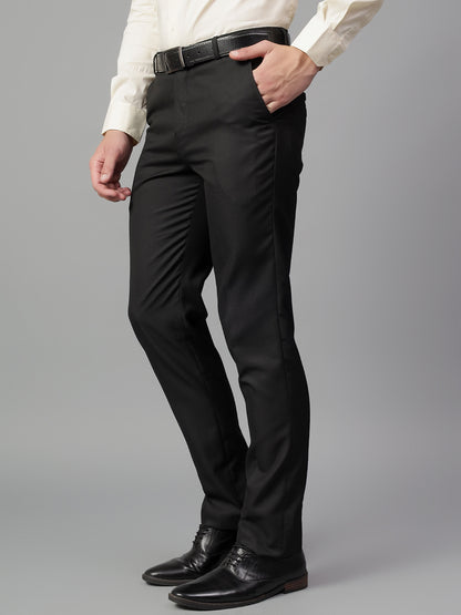 Formal Trouser for Men | Breathable & Soft with Color Fastness Regular Fit Poly Viscose Fabric Solid Pattern Hook & Eye Closure