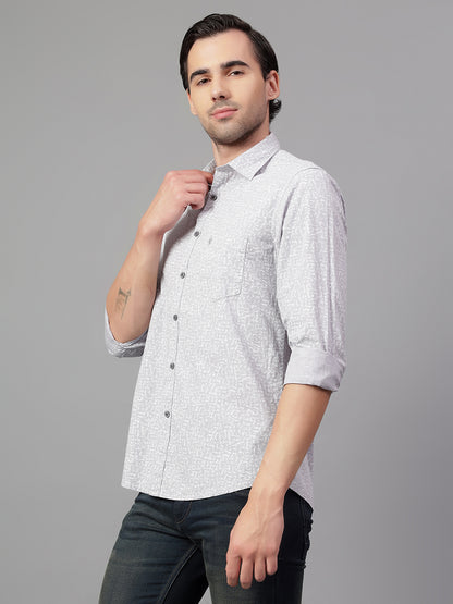 Casual Shirt for Men | Breathable & Soft with Color Fastness Regular Fit Spread Collar Neck Cotton Fabric Printed Pattern