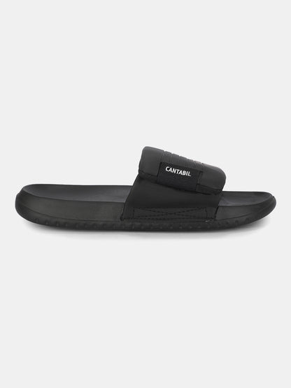 Men's Black Colourblock Sliders