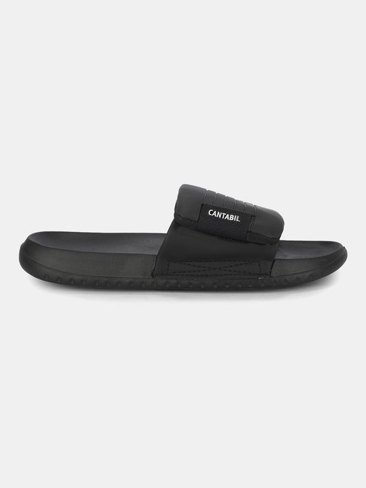 Men's Black Colourblock Sliders