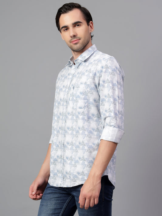 Casual Shirt for Men | Breathable & Soft with Color Fastness Regular Fit Spread Collar Neck Viscose Fabric Printed Pattern