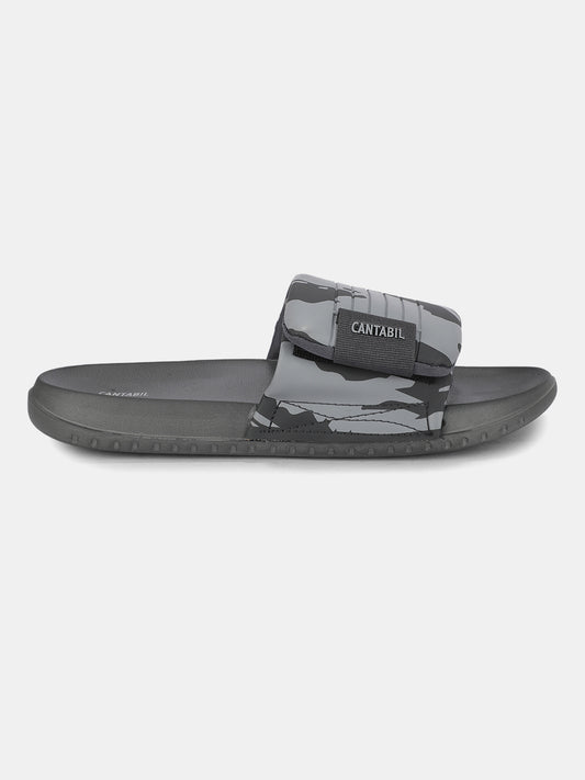 Men's Grey Colourblock Sliders