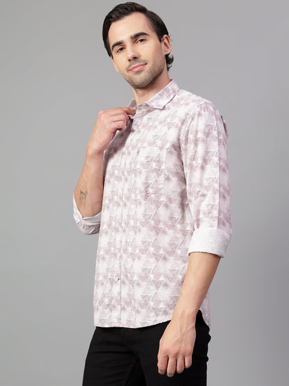 Casual Shirt for Men | Breathable & Soft with Color Fastness Regular Fit Spread Collar Neck Viscose Fabric Printed Pattern