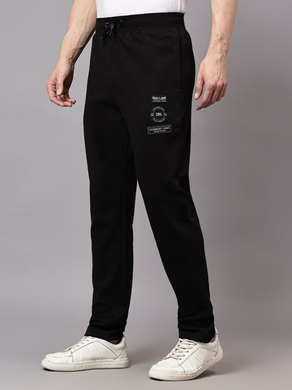 Men's Black Solid Casual Track Pant