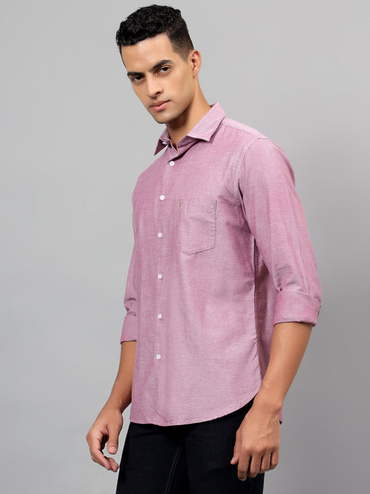 Casual Shirt for Men | Breathable & Soft with Color Fastness Regular Fit Spread Collar Neck Cotton Fabric Self Design Pattern