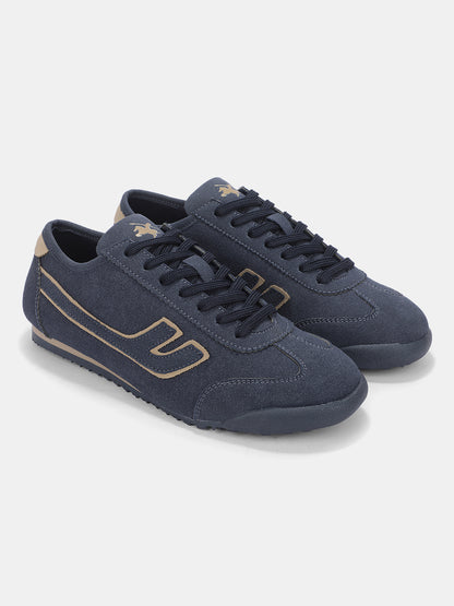 Men's Navy Colourblock Casual Sneakers