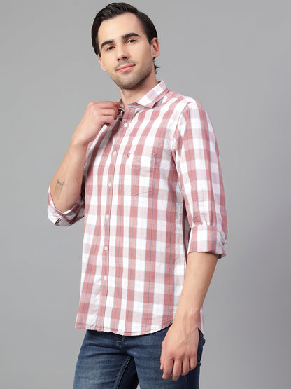 Casual Shirt for Men | Breathable & Soft with Color Fastness Regular Fit Spread Collar Neck Cotton Fabric Checkered Pattern