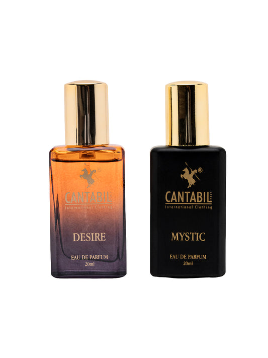 Luxury Long Lasting Mystic & Desire Perfume for Men & Women | 2x20ml with Mango, Apple & Pathouli | Eau De Parfum