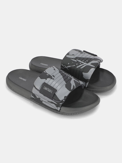 Men's Grey Colourblock Sliders