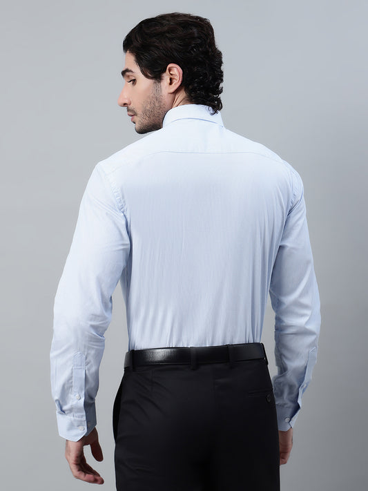 Formal Shirt for Men l Breathable & Soft with Color Fastness Regular Fit Spread Collar Neck Cotton Fabric Striped Pattern