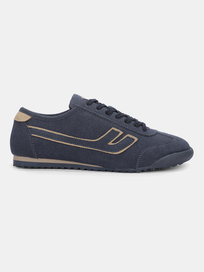 Men's Navy Colourblock Casual Sneakers