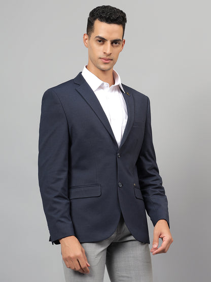 Blazer for Men | Premium Casual Blazer Slim Fit Notched Collar Terry Rayon Fabric Self Design Pattern
