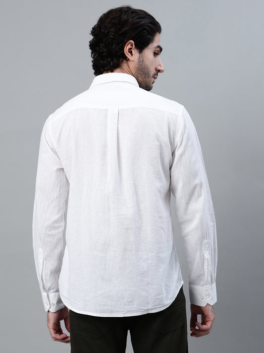 Casual Shirt for Men | Breathable & Soft with Color Fastness Regular Fit Spread Collar Neck Cotton Fabric Solid Pattern