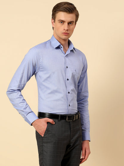 Shirt for Men | Breathable & Soft with Color Fastness Regular Fit Spread Collar Pure Cotton Fabric Self Design Pattern