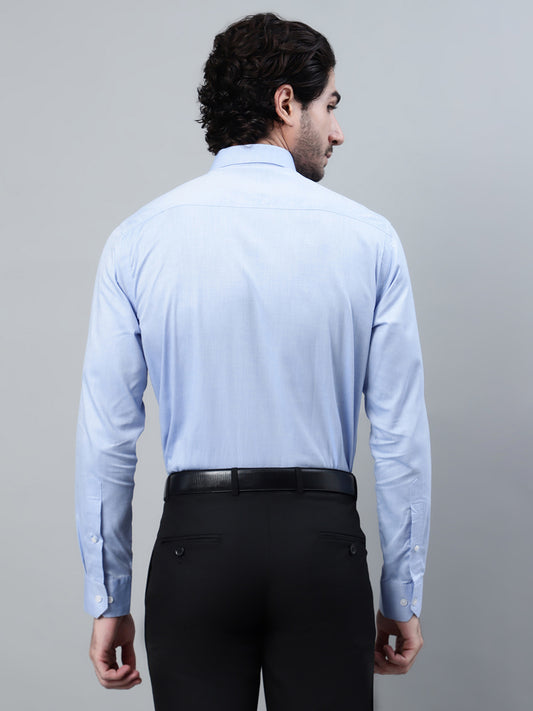 Formal Shirt for Men l Breathable & Soft with Color Fastness Regular Fit Spread Collar Neck Giza Cotton Fabric Solid Pattern