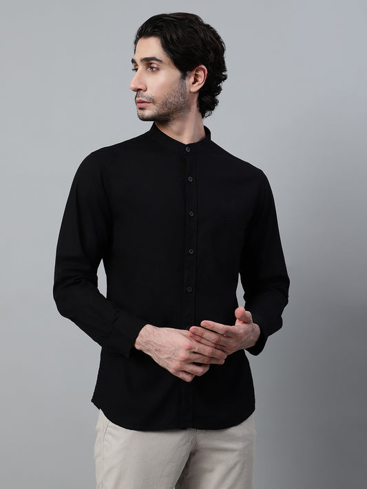 Casual Shirt for Men | Breathable & Soft with Color Fastness Regular Fit Spread Collar Neck Cotton Fabric Solid Pattern