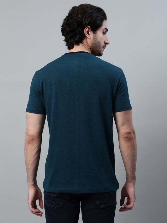T-Shirt for Men | Breathable & Soft with Color Fastness Regular Fit Round Neck Poly Cotton Fabric Solid Pattern