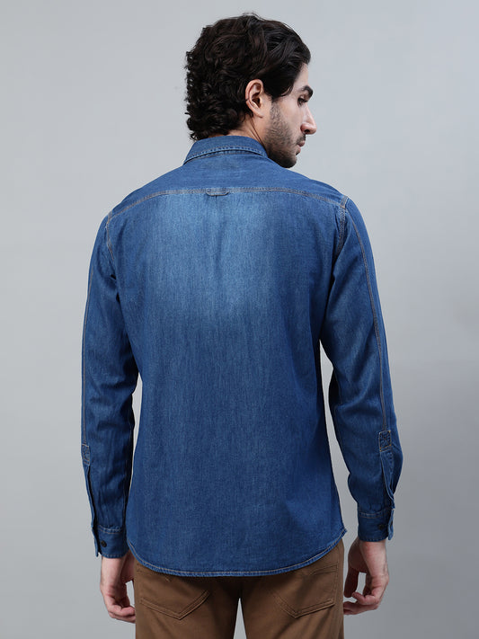 Casual Shirt for Men | Breathable & Soft with Color Fastness Regular Fit Spread Collar Neck Cotton Fabric Solid Pattern